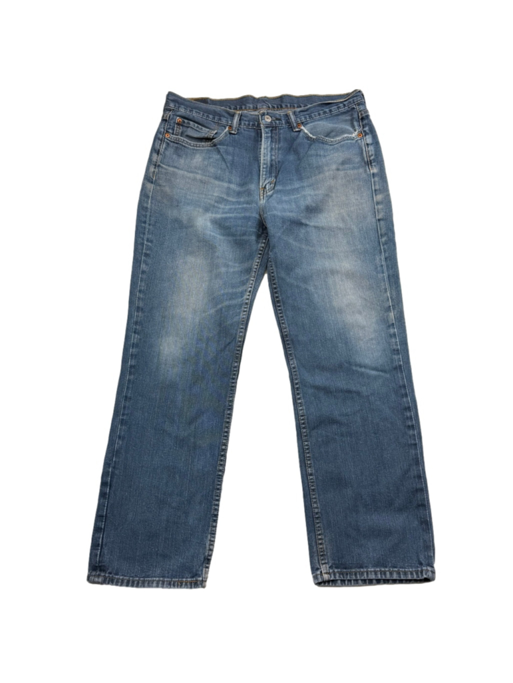 Men's Levi's 514 36x30 Straight Leg Jeans Medium Wash Blue
